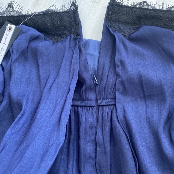 NWT Vici Blue with black halter Maxi Dress - Picture 8 of 8